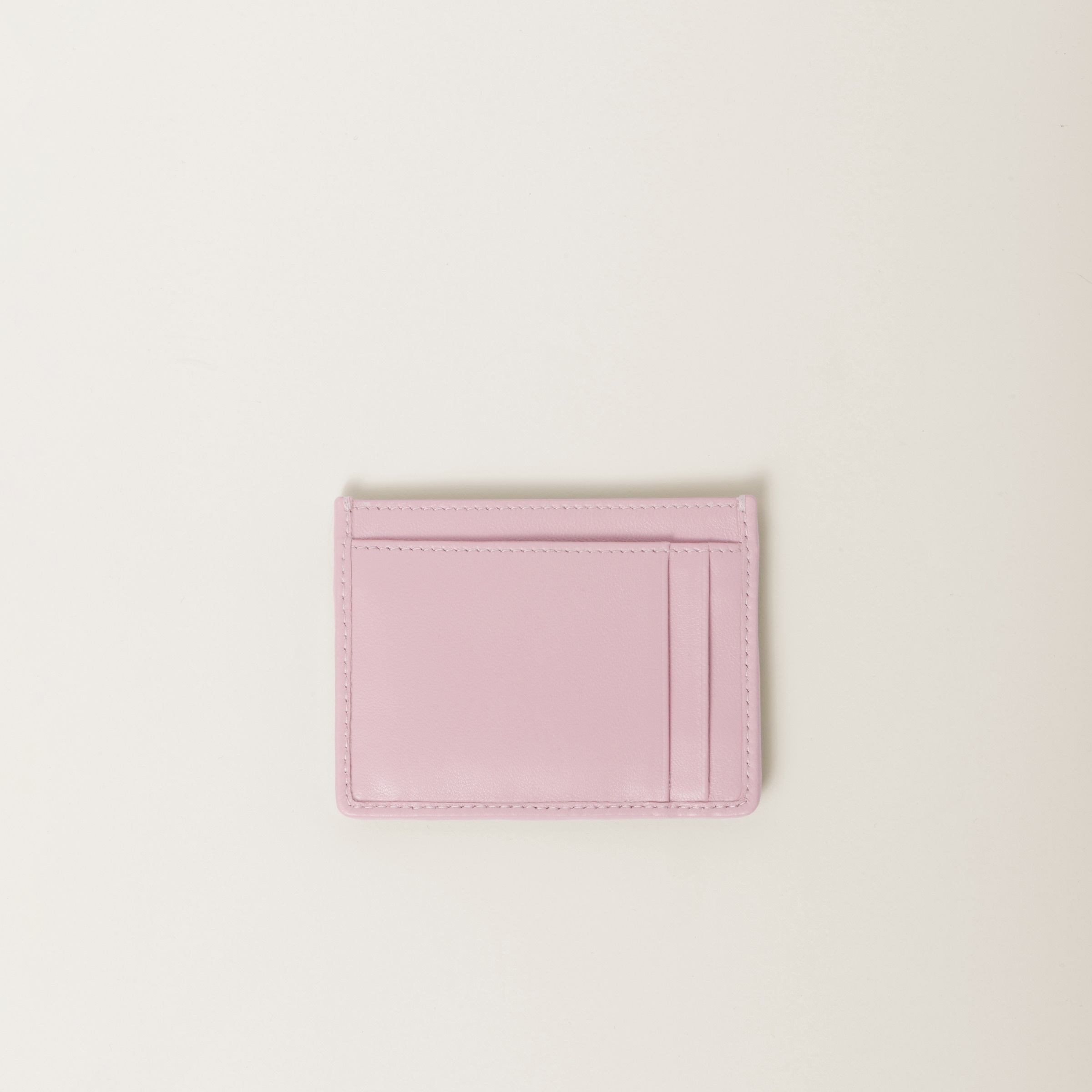 Matelassé nappa leather card holder - 2