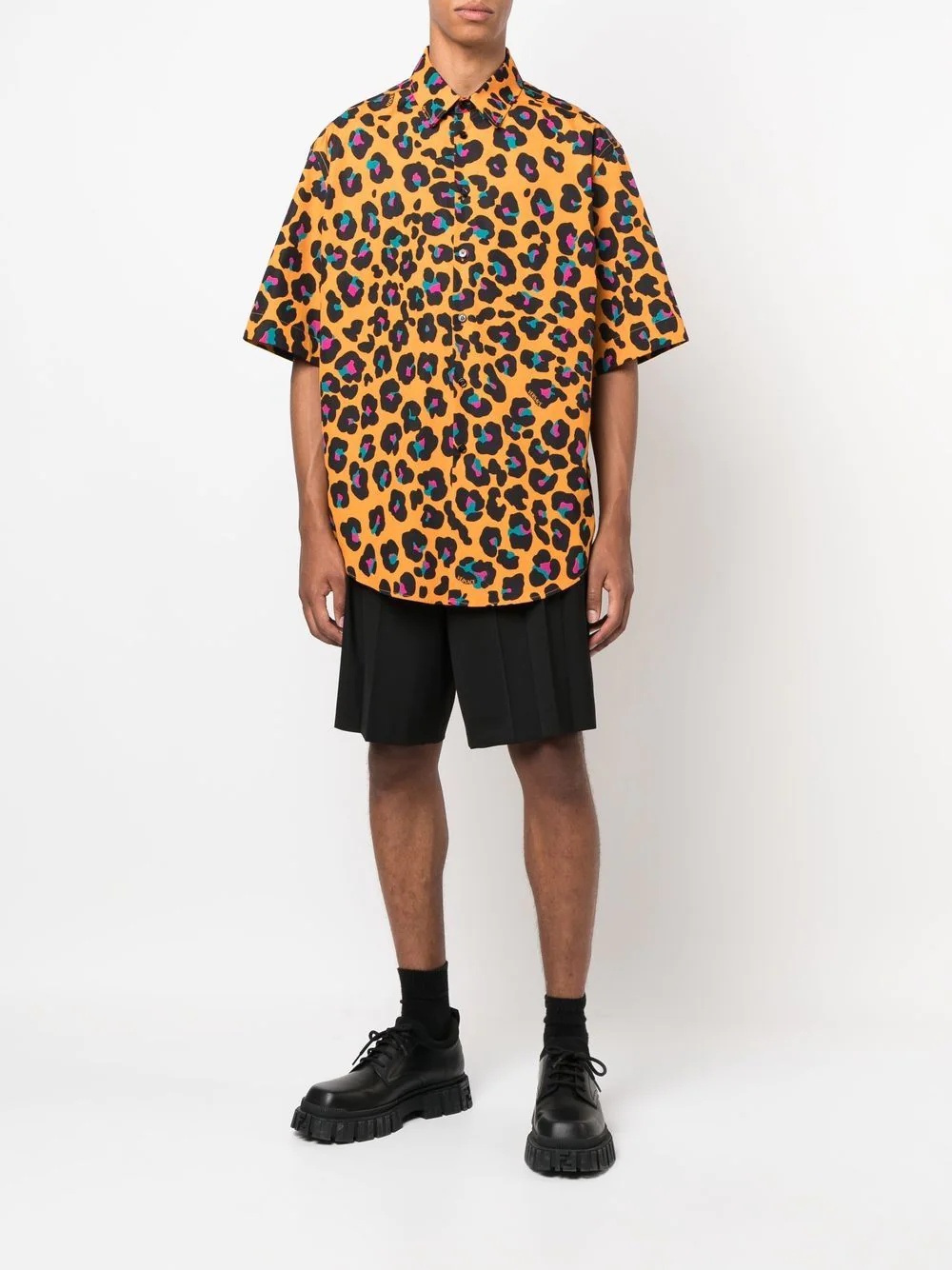 leopard-print short-sleeve shirt - 2