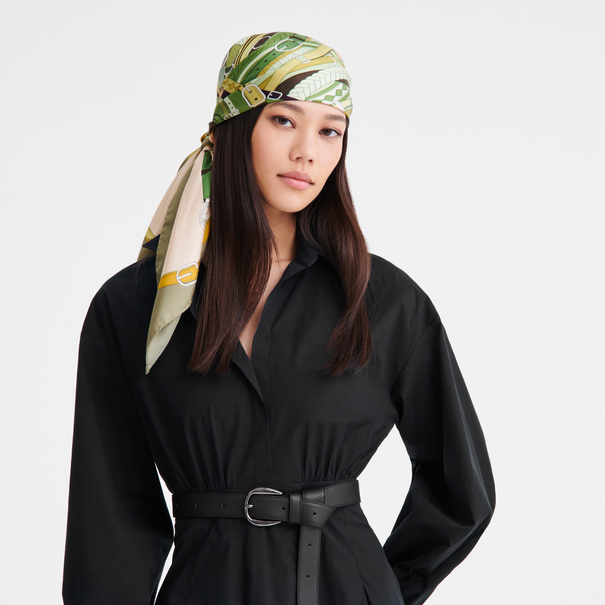 Tête de cheval Silk scarf 90 Artichoke - OTHER - 2