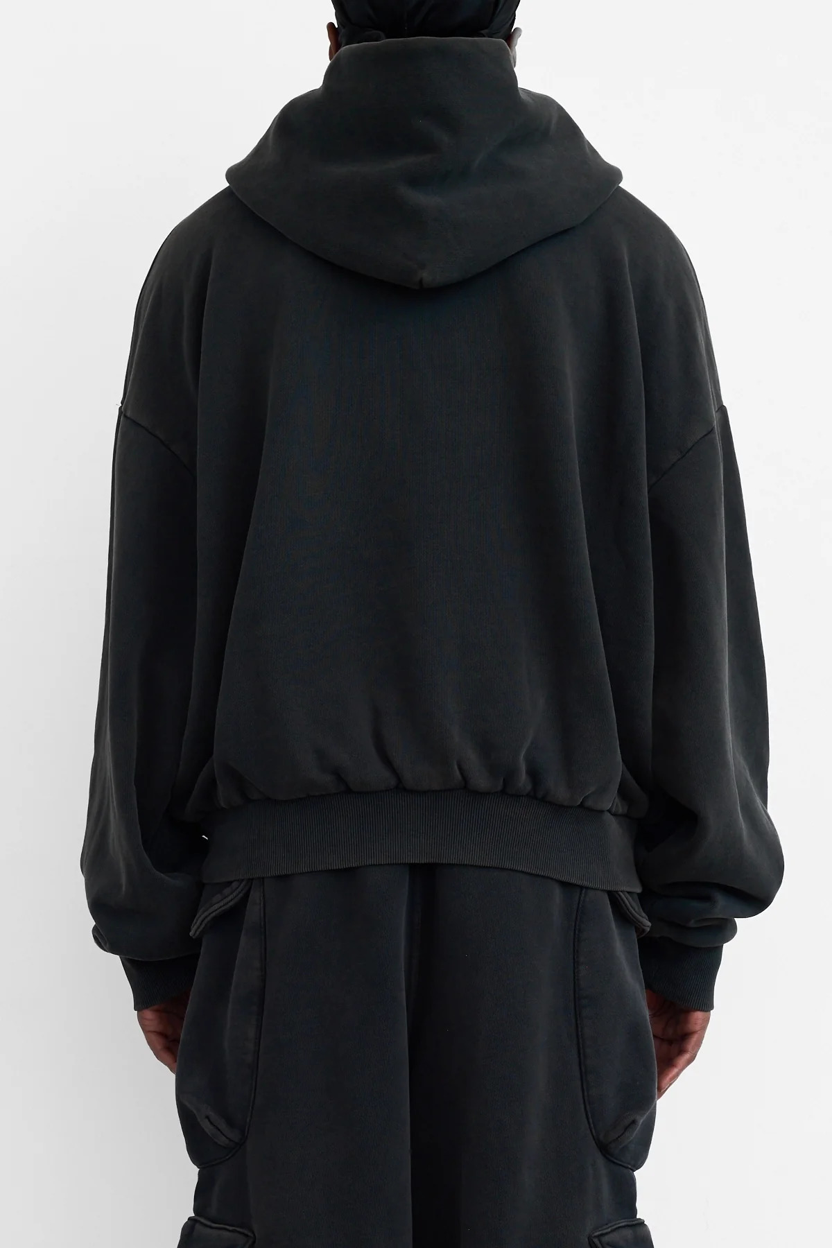 Entire Studios Thermal Zip Hoodie Washed Black - 4