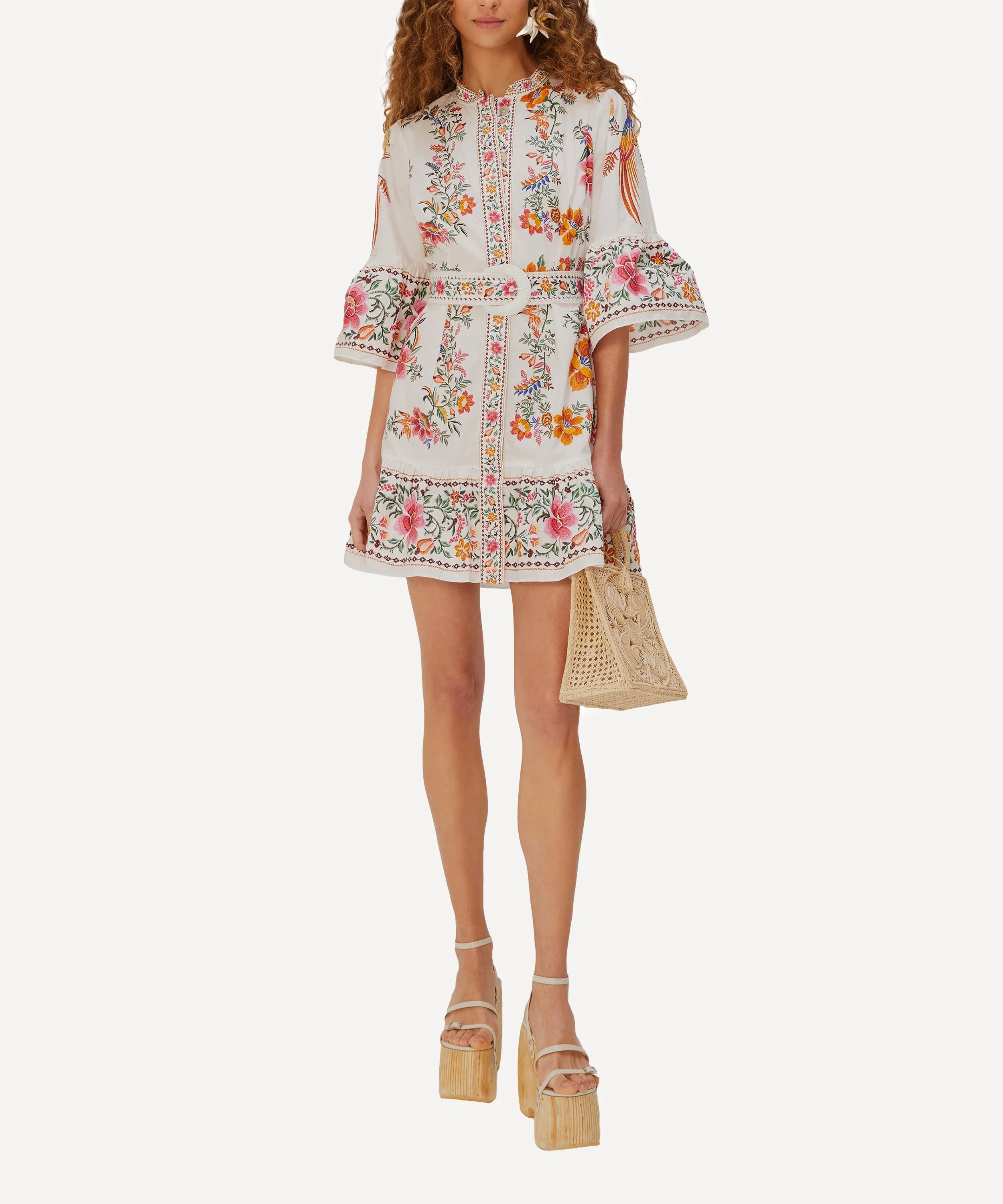 Off-White Delicate Forest Scarves Mini Dress - 1