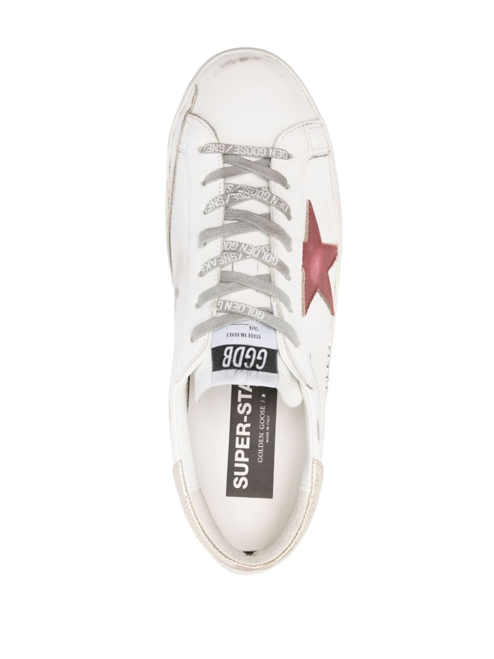 Super-Star distressed leather sneakers - 4