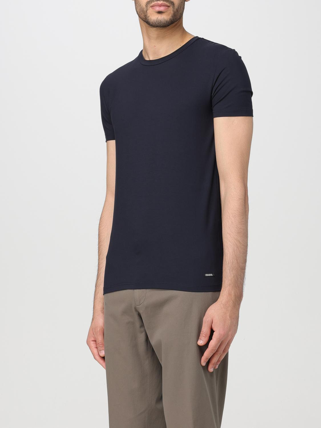 Zegna T-Shirt Men Blue - 3
