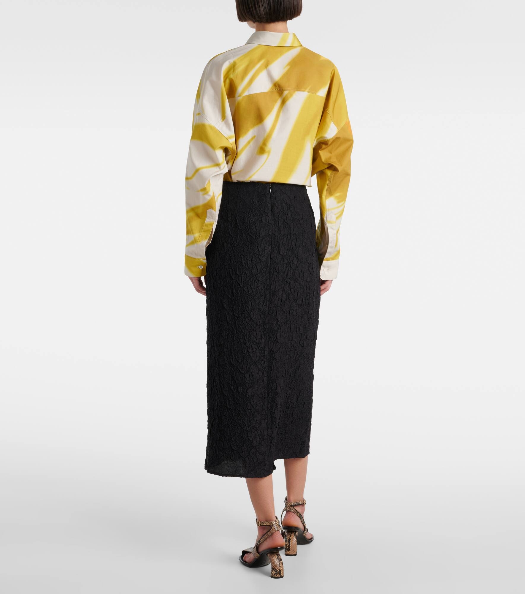 Gathered midi skirt - 3