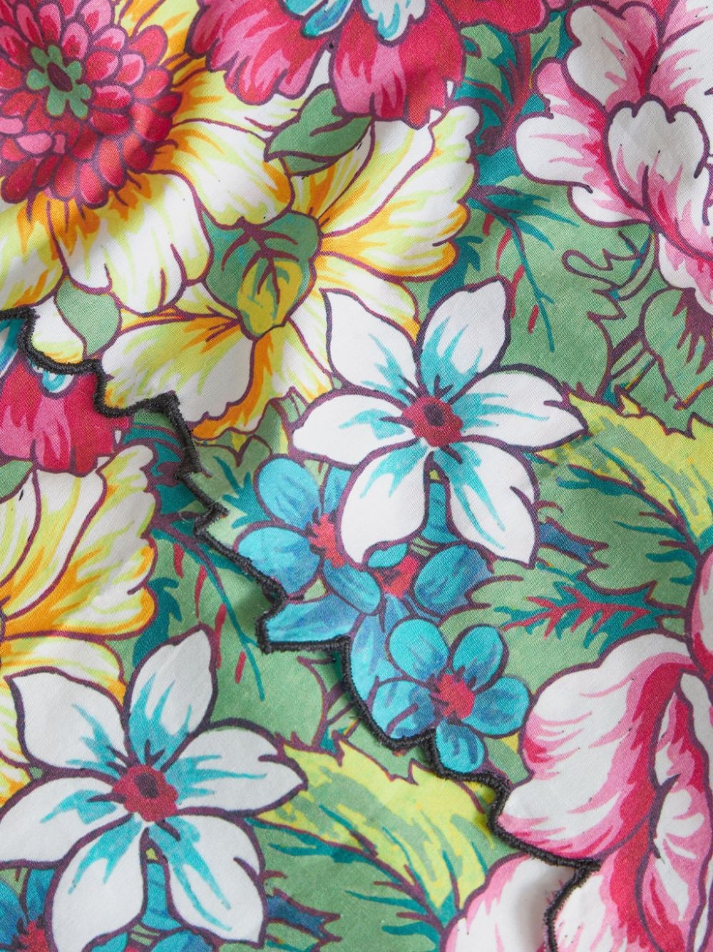floral-print cotton maxi skirt - 6