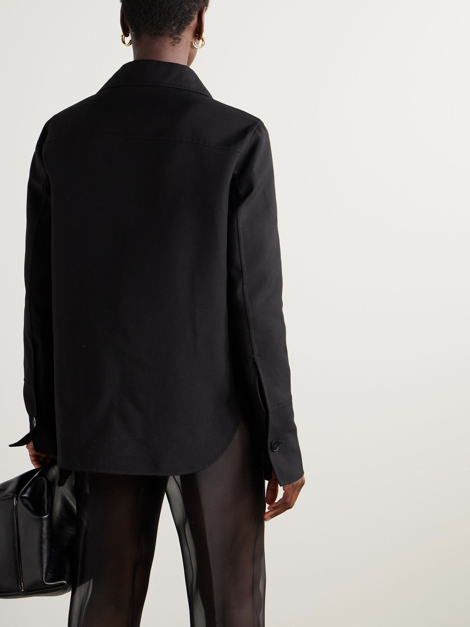 Cotton-blend jacket Black - 3