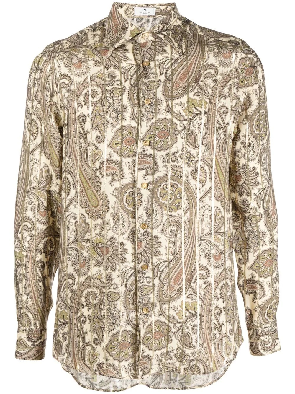 paisley-print long-sleeve shirt - 1