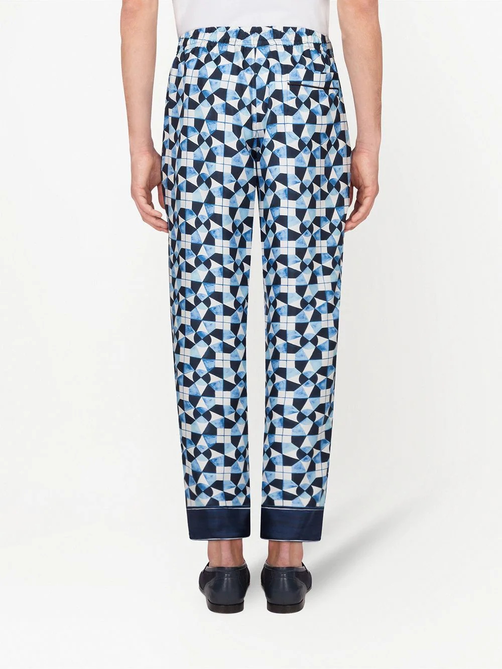 abstract-print drawstring trousers - 4