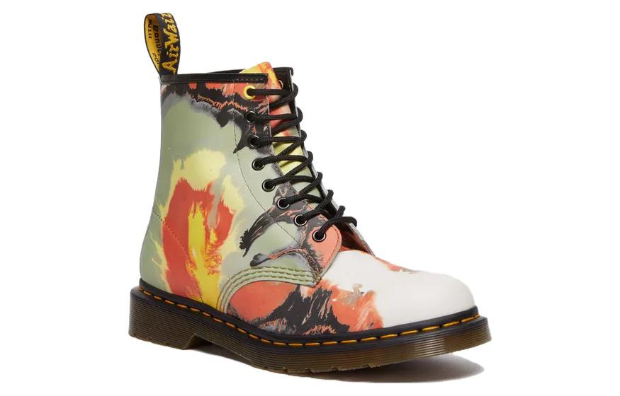 Dr. Martens 1460 x Tate Decalcomania Backhand Leather Lace Up Boots 'Multicolor Volcanic Flare' 3173 - 3