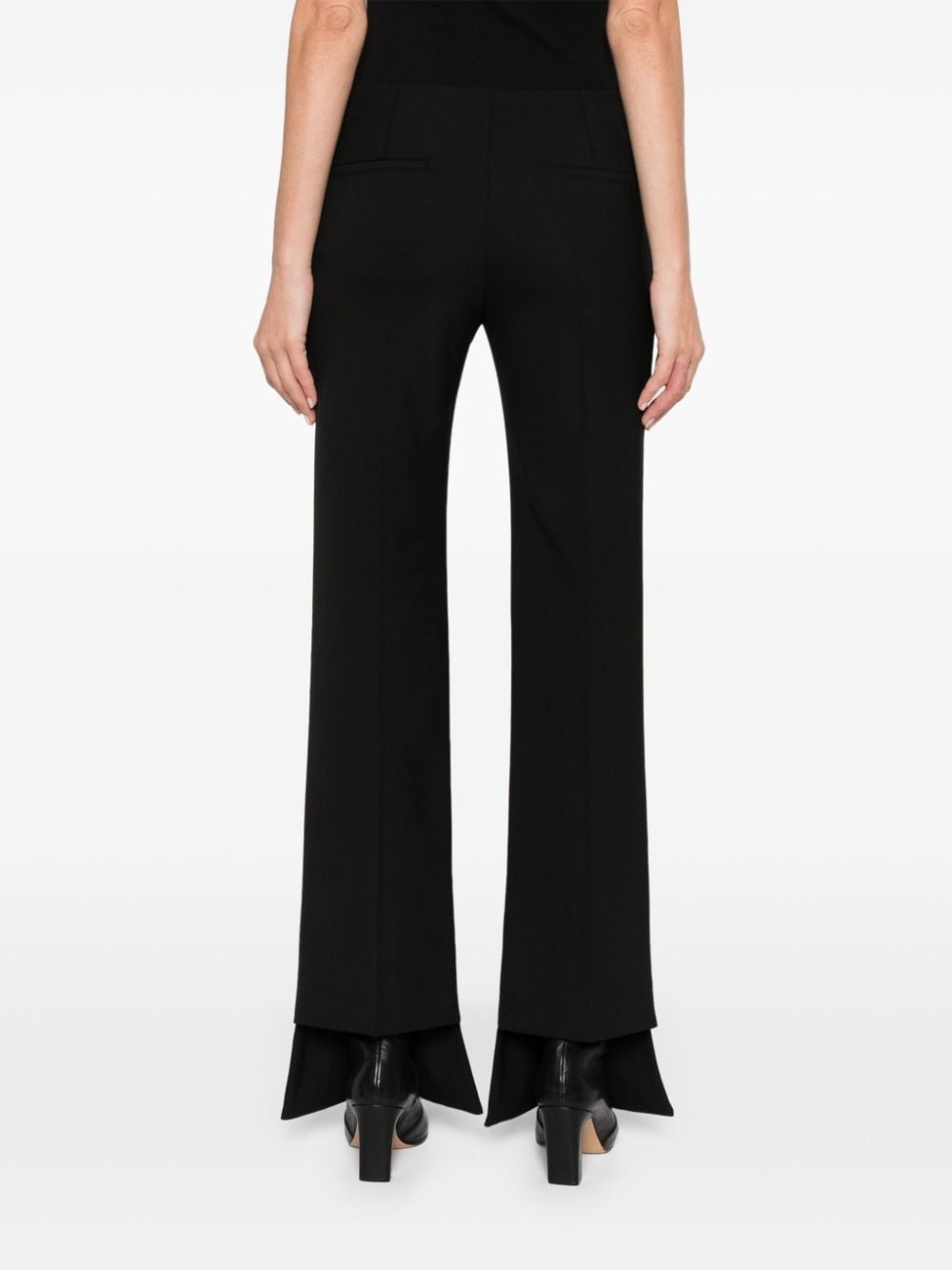 wool flared trousers - 4