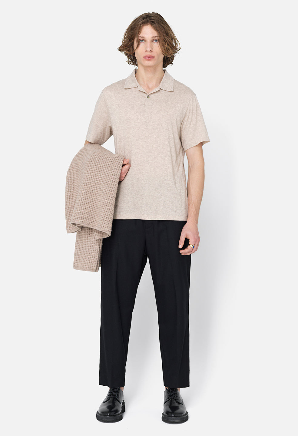 COTTON CASHMERE POLO - 3