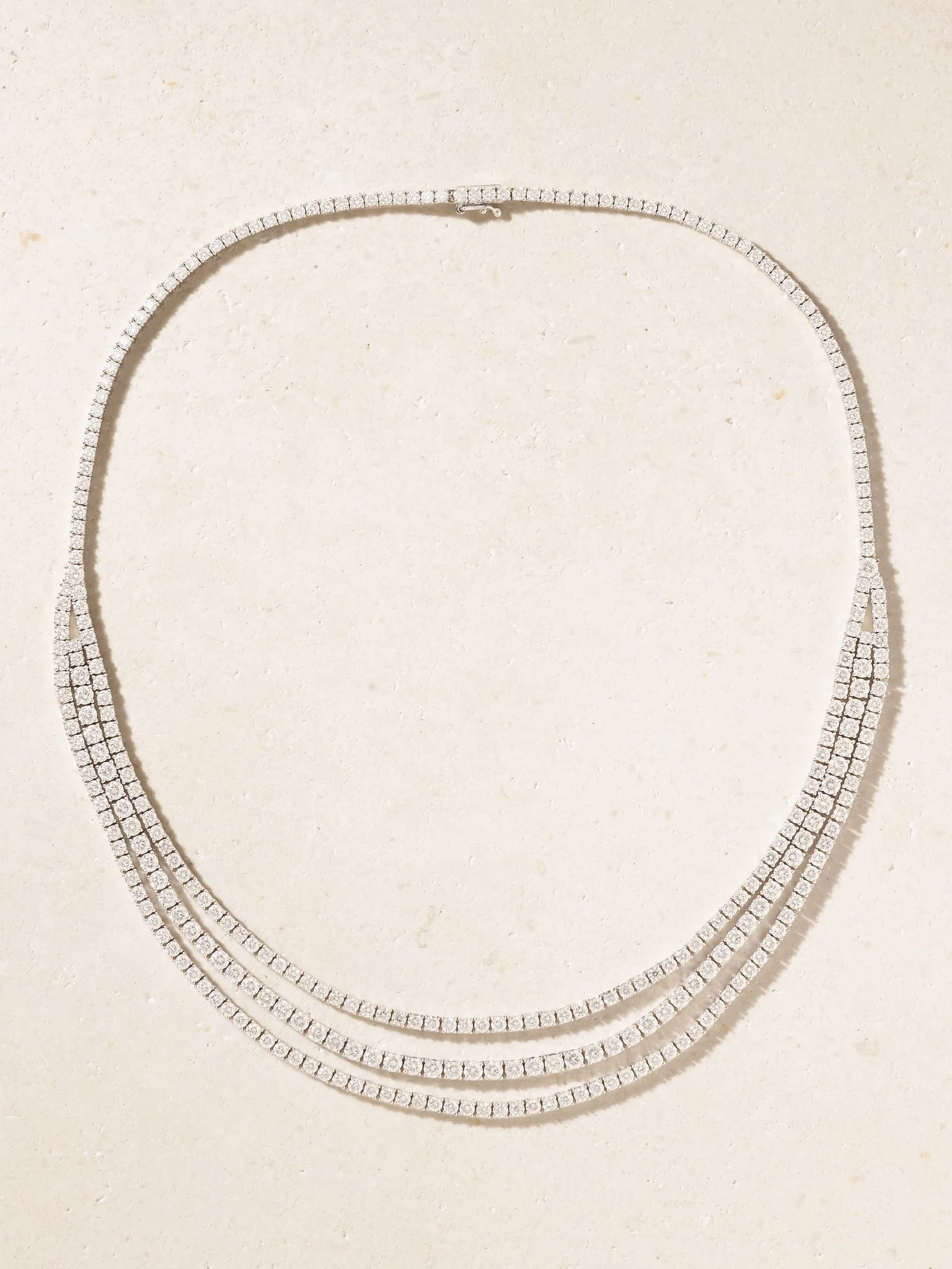 Hepburn 18-karat white gold diamond choker Silver - 1