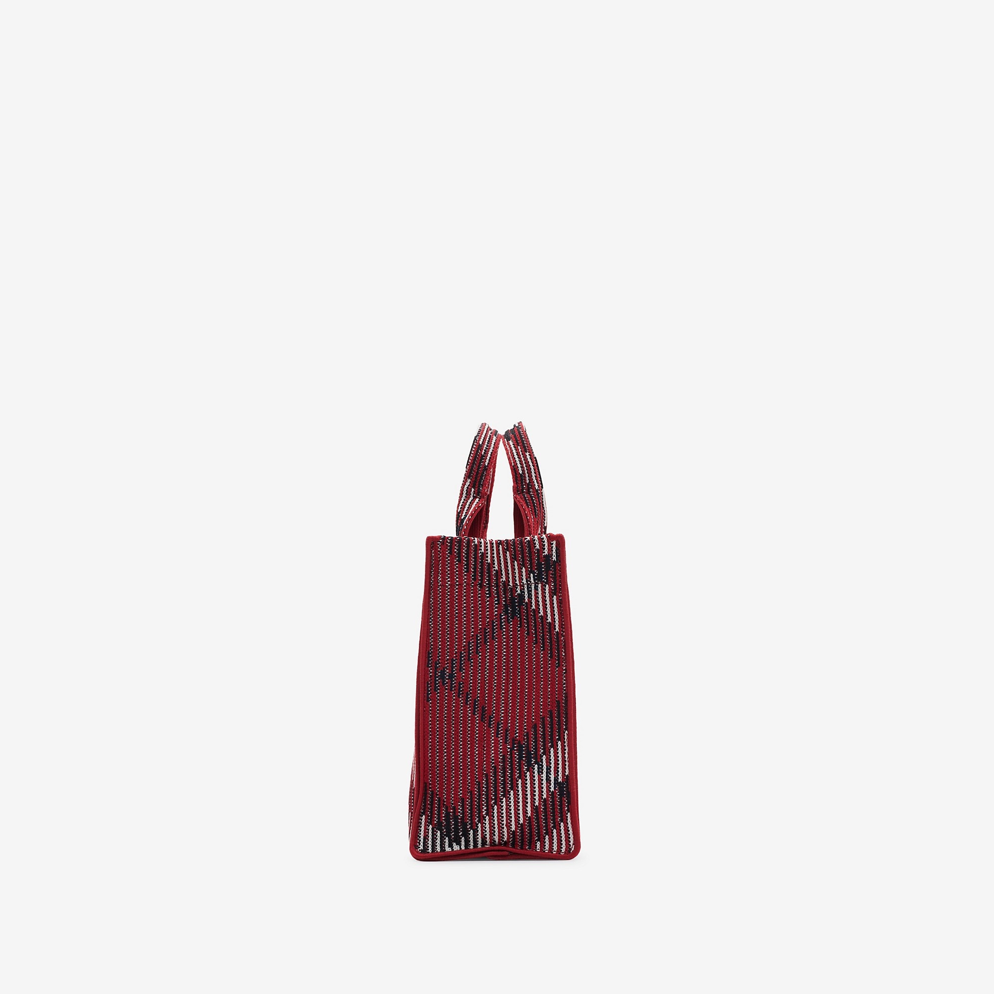 【BURBERRY】MINI CHECK KNITTED TOTE BAG Burberry Mini Check Knitted Tote Bag | Grey | FARFETCH
