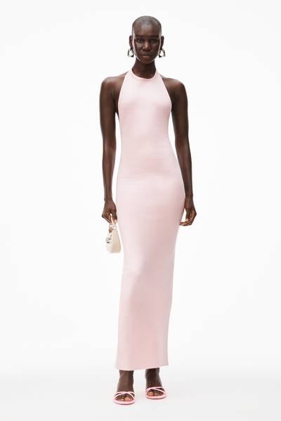 Alexander Wang BONDED SEAM HALTER MAXI DRESS outlook