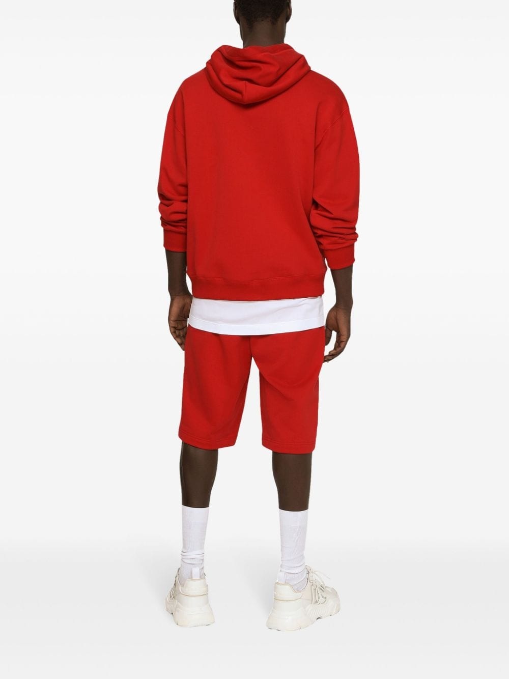 logo-appliquÃ© jersey track shorts - 4