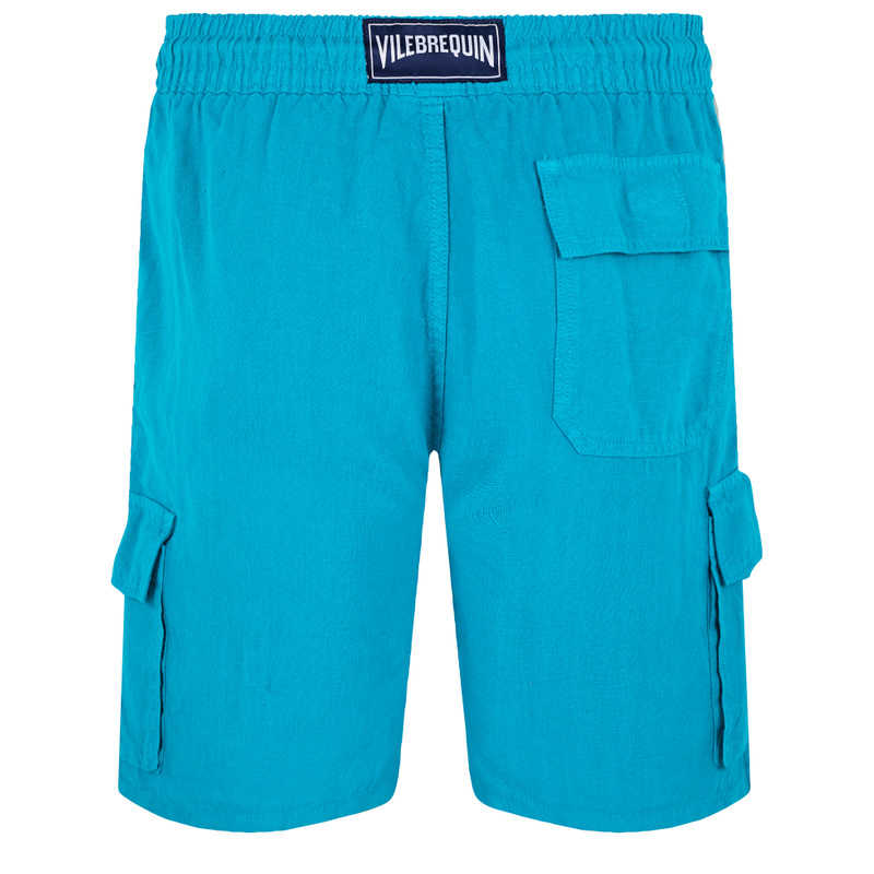 Vilebrequin Men Linen Bermuda Shorts cargo pockets outlook