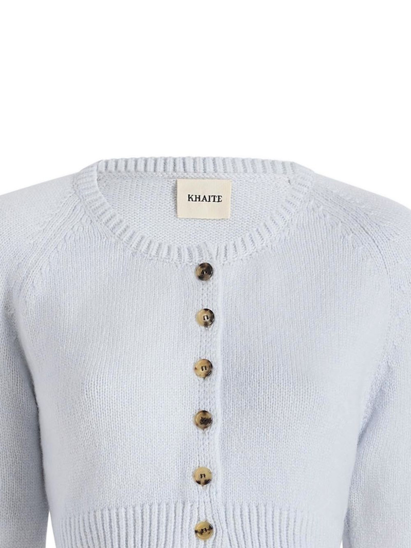 KHAITE crew-neck cardigan outlook