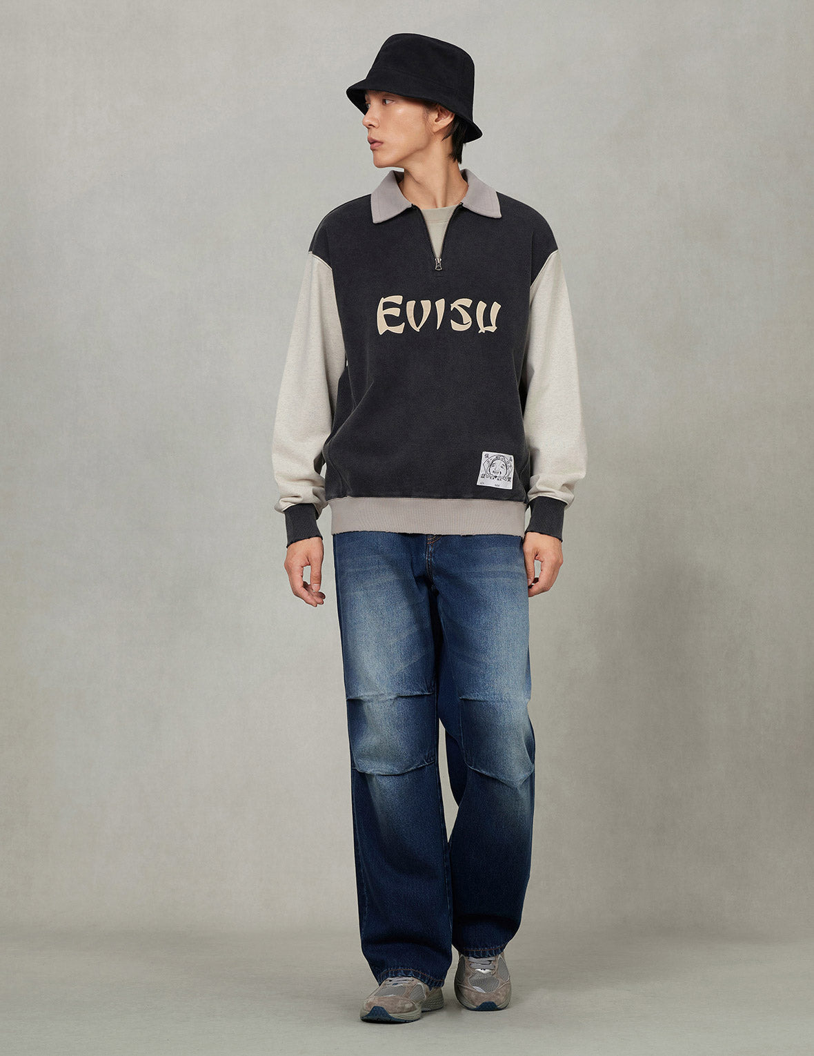 Logo Appliqué Regular Fit Half-Zip Color-Blocking Sweatshirt - 8