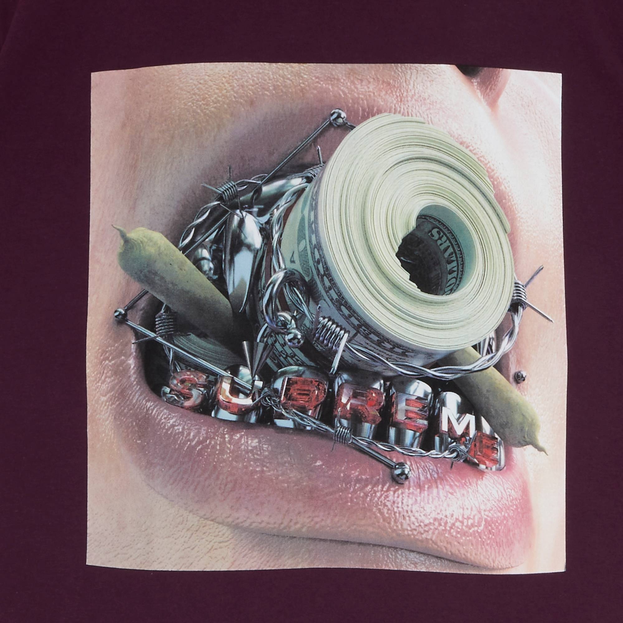 Supreme Braces Tee 'Eggplant' - 3