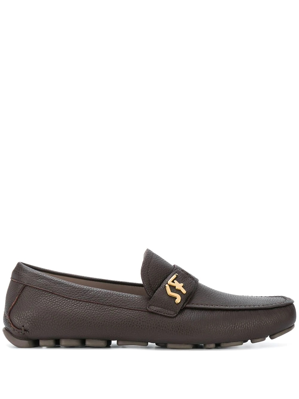 signature round toe loafers - 1