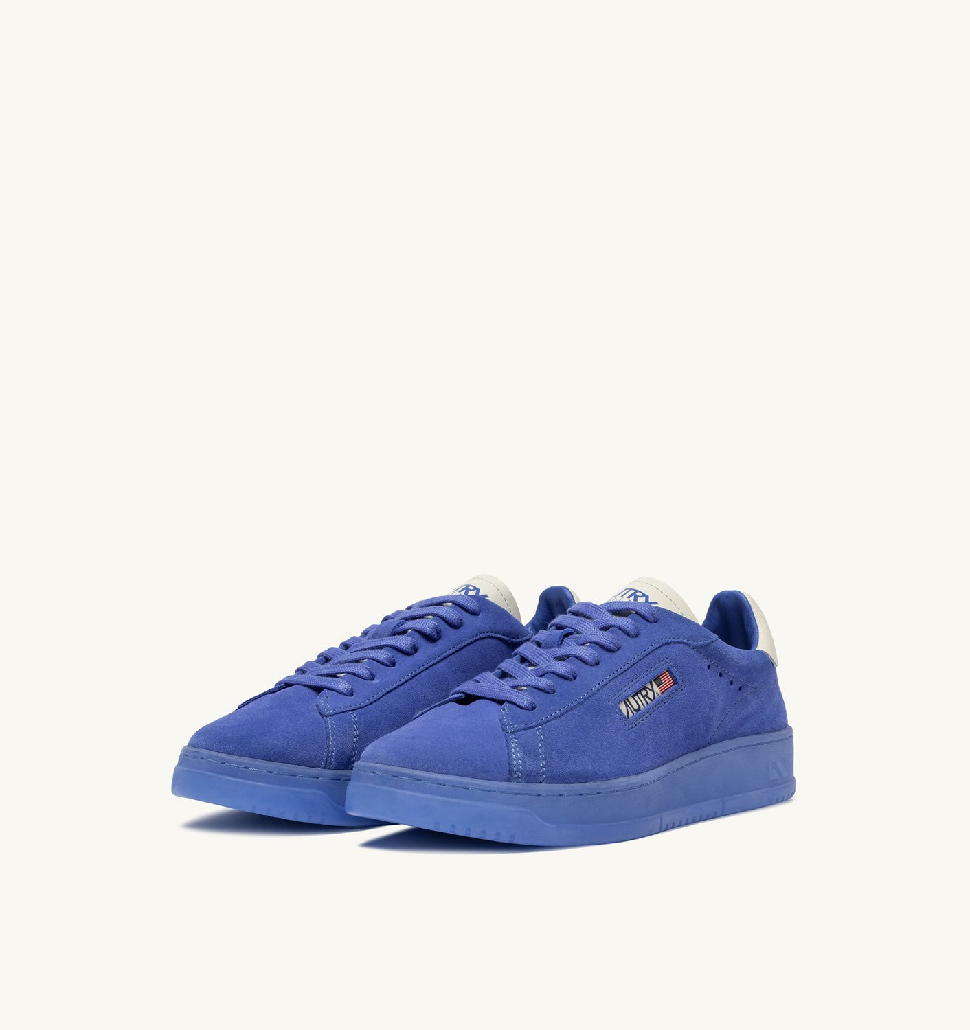 DALLAS LOW SNEAKERS IN MARSHMALLOW AND PALACE BLUE SUEDE - 2