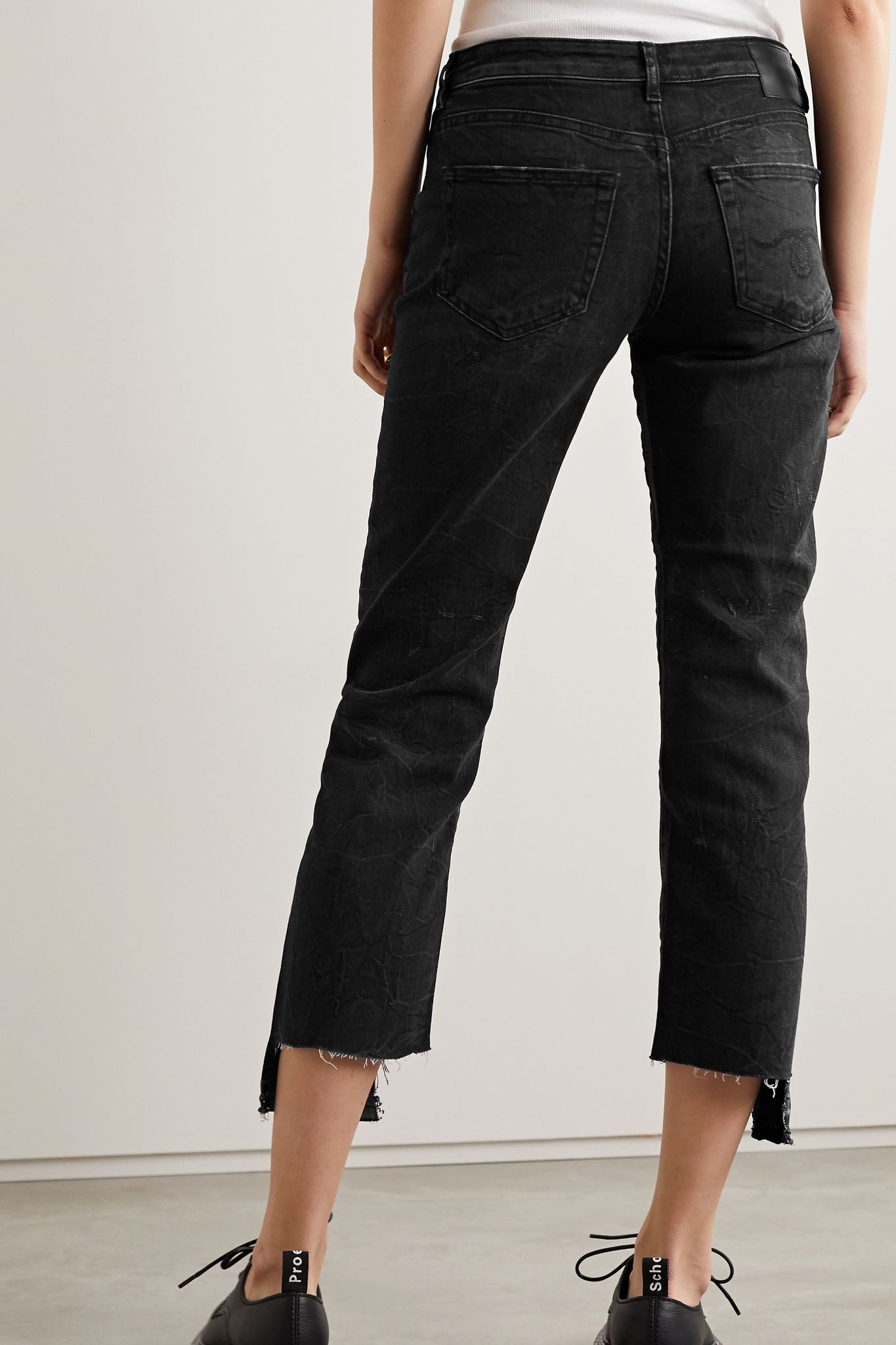 Boy Straight frayed mid-rise jeans - 4