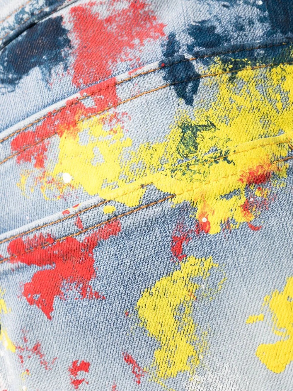 paint-splatter print jeans - 6