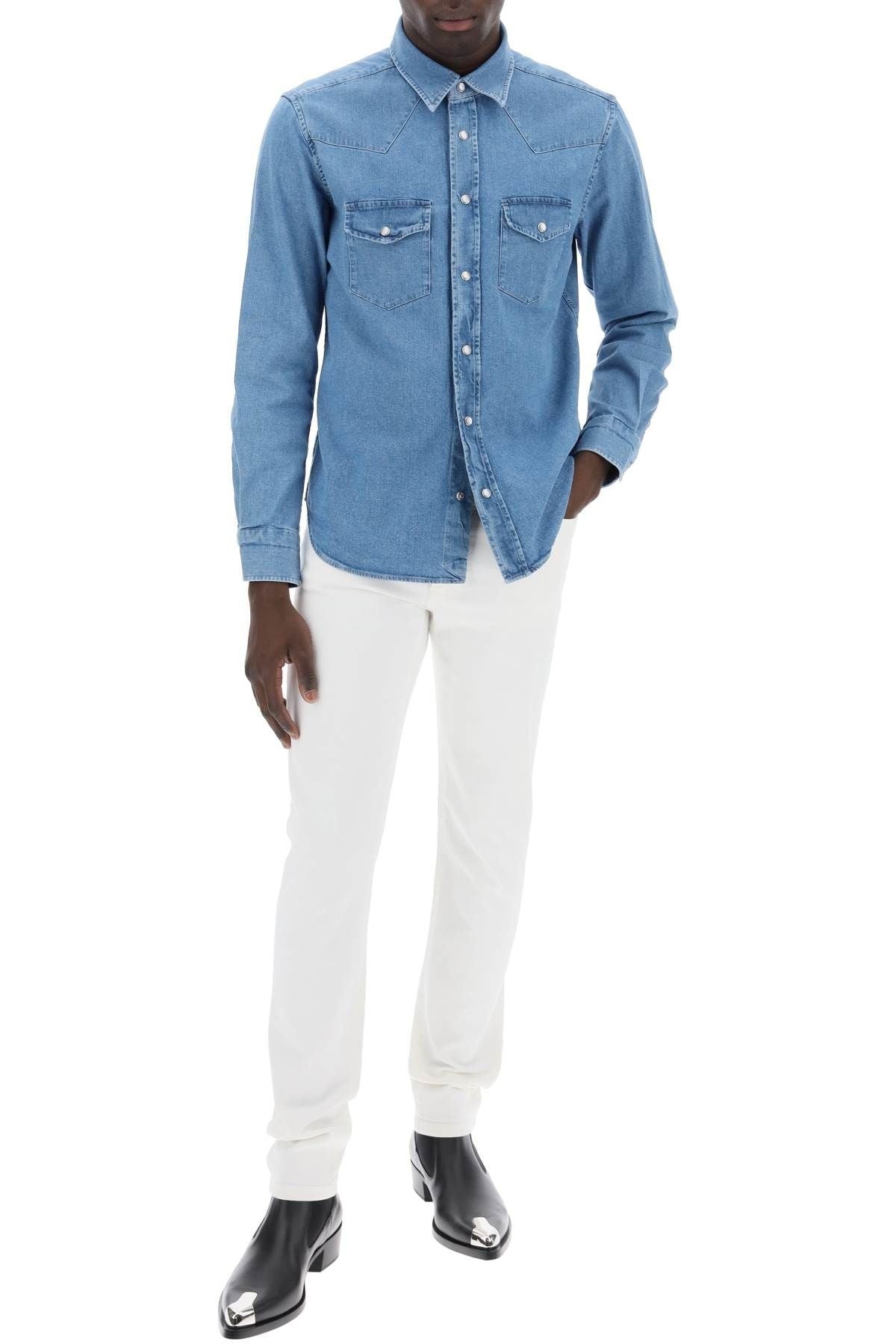 DENIM WESTERN SHIRT FOR MEN - 7