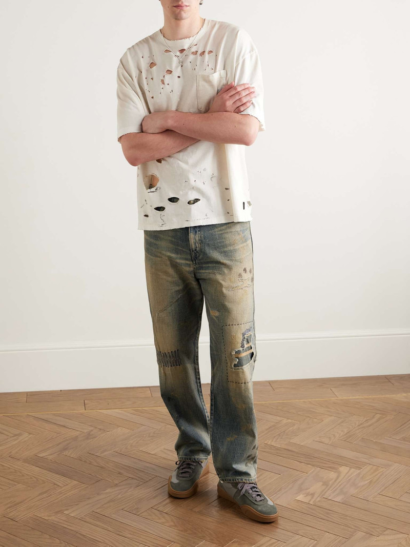 NEIGHBORHOOD Savage Straight-Leg Distressed Selvedge Jeans outlook
