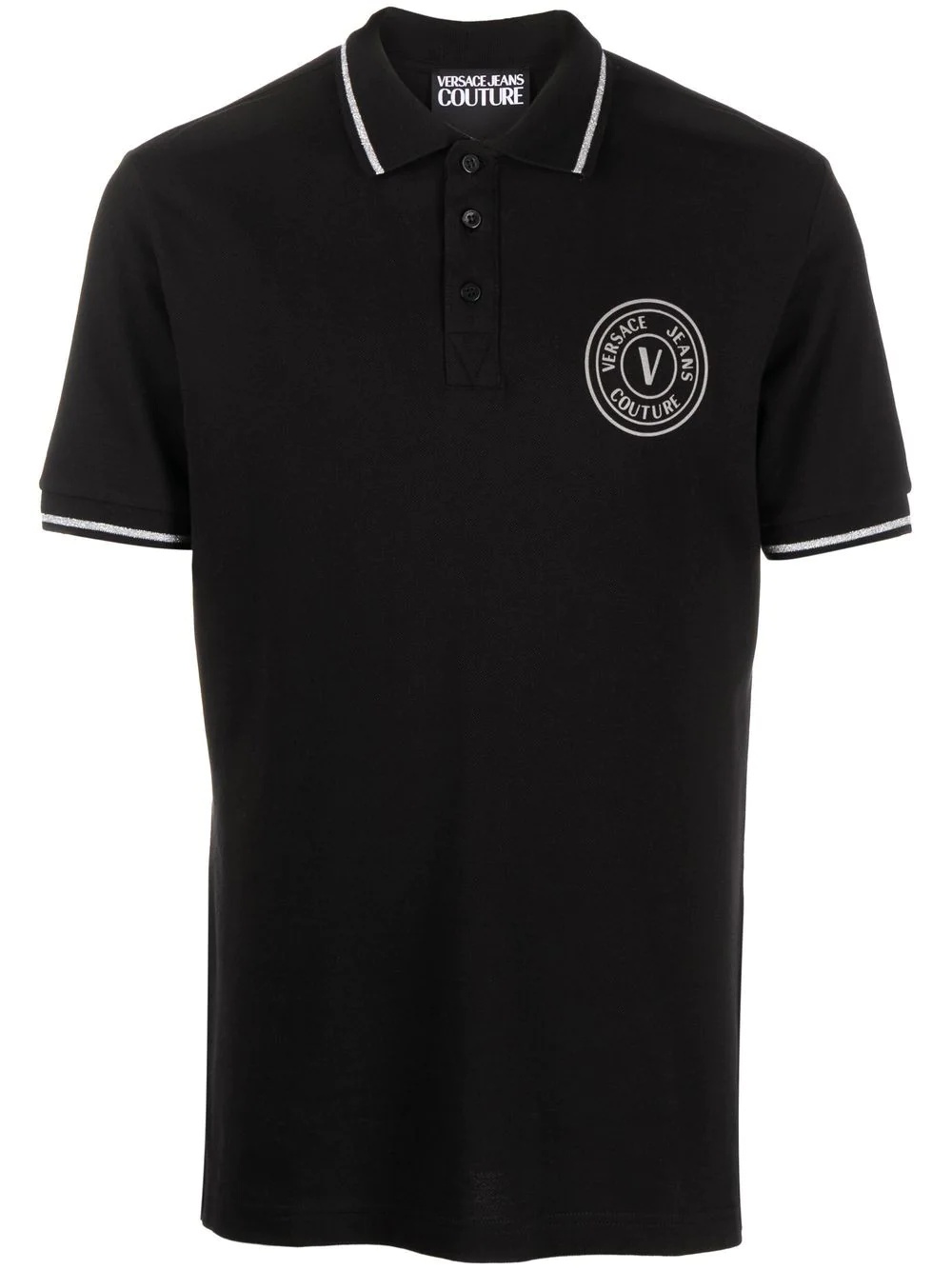 logo-patch polo shirt - 1