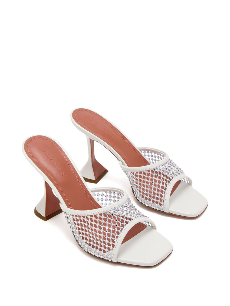 Amina Muaddi 95mm rhinestone-embellished sandals outlook