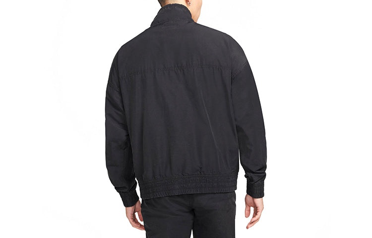 Air Jordan Sportdna Half Zipper Drawstring Athleisure Casual Sports Jacket Black DA7166-010 - 2
