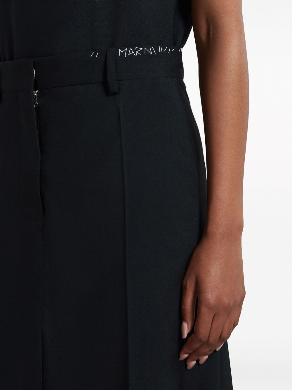 Marni virgin wool midi skirt | farfetch | REVERSIBLE