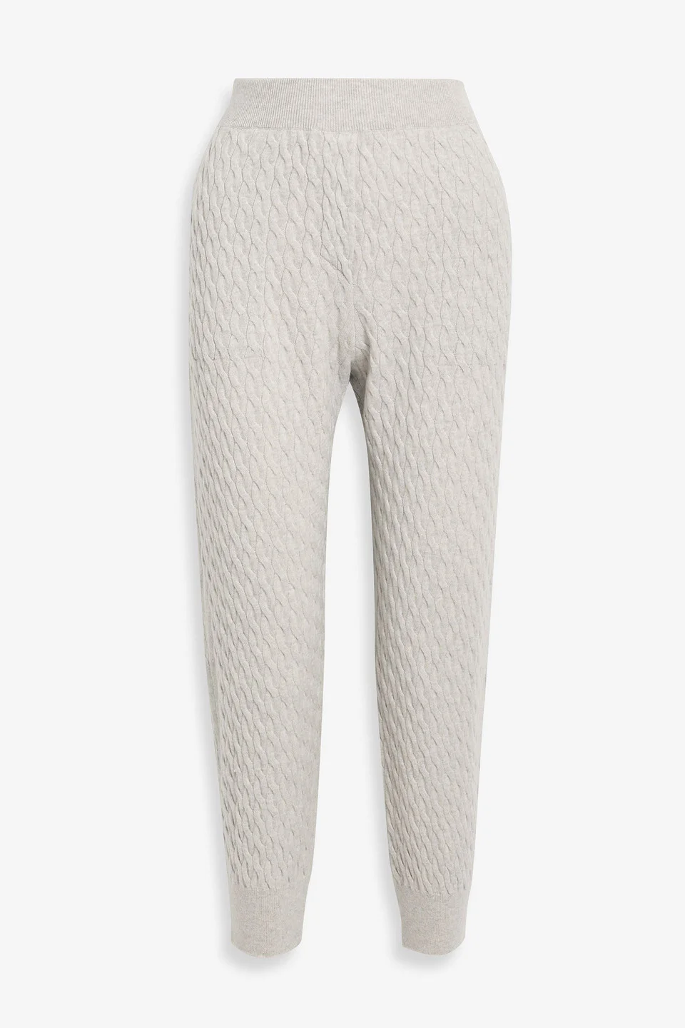 Cable-knit cashmere track pants - 1