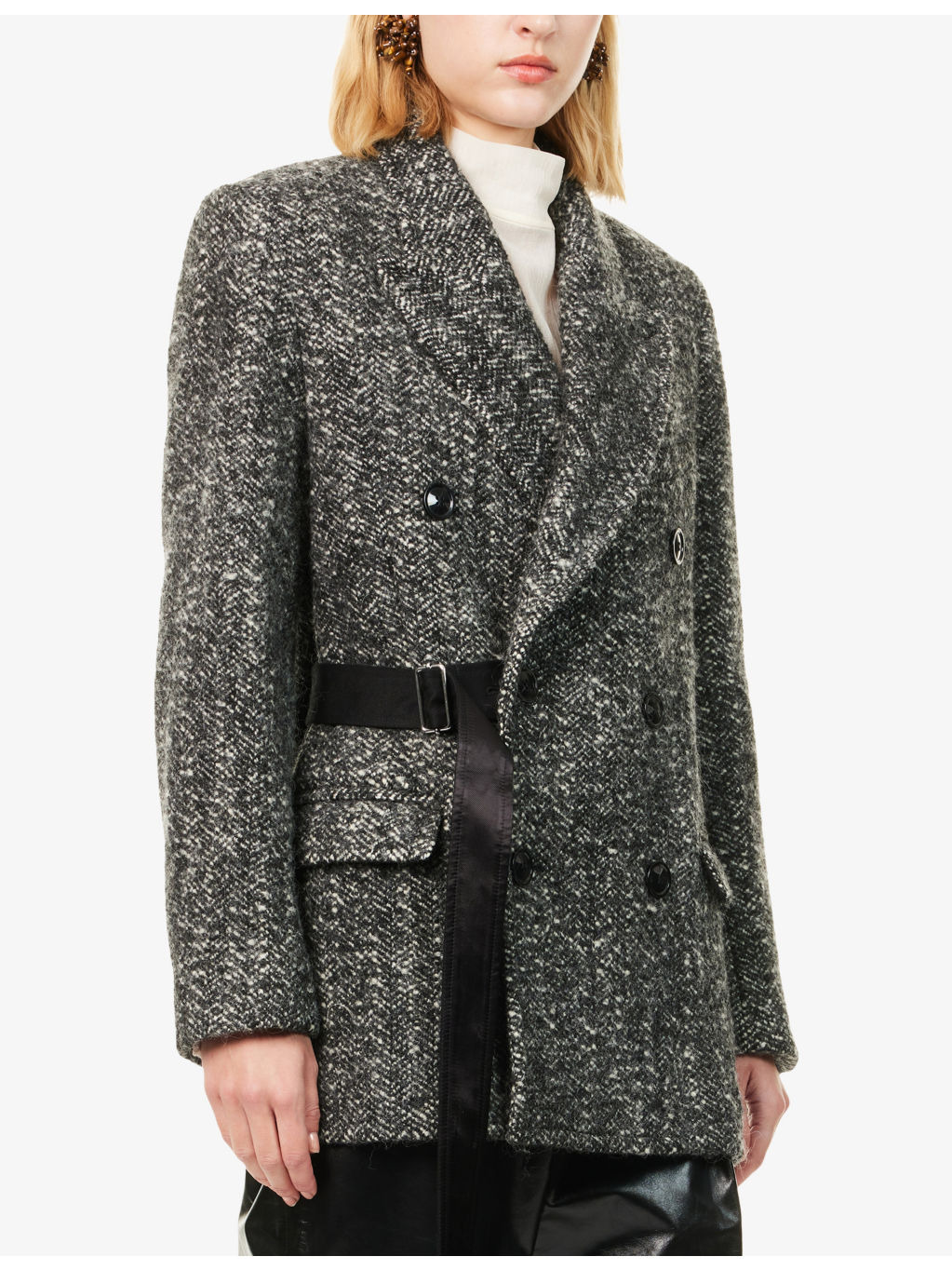 Atrium Ezzia Double-Breasted Wool-Blend Jacket - 3