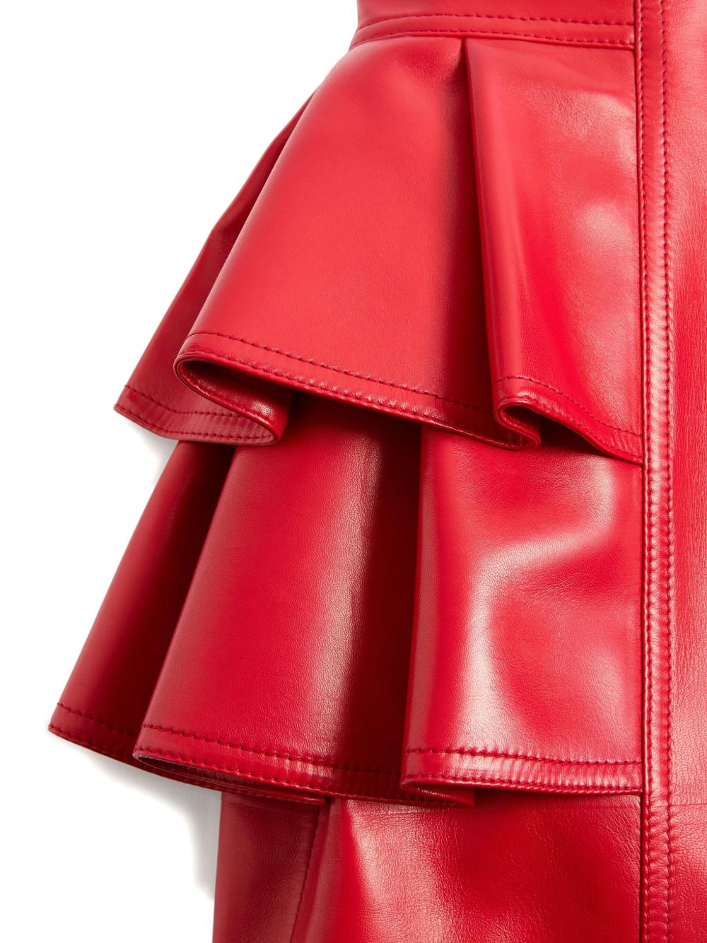 LEATHER MIDI SKIRT - 5