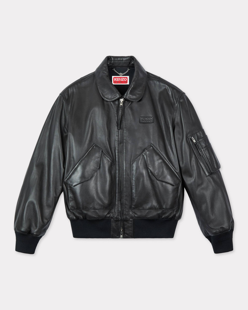 Leather bomber jacket 1