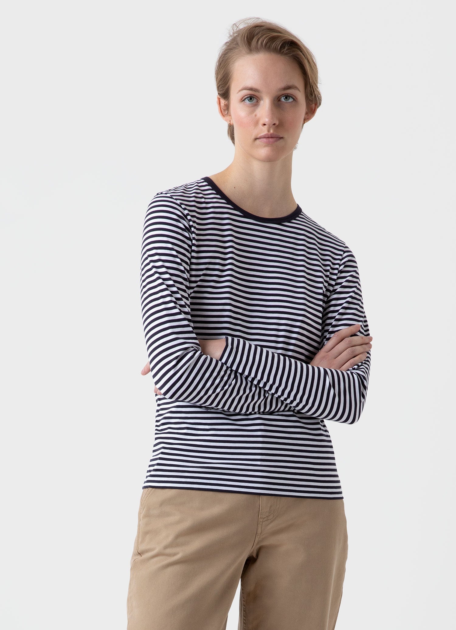 Long Sleeve Crew Neck T‑shirt - 1