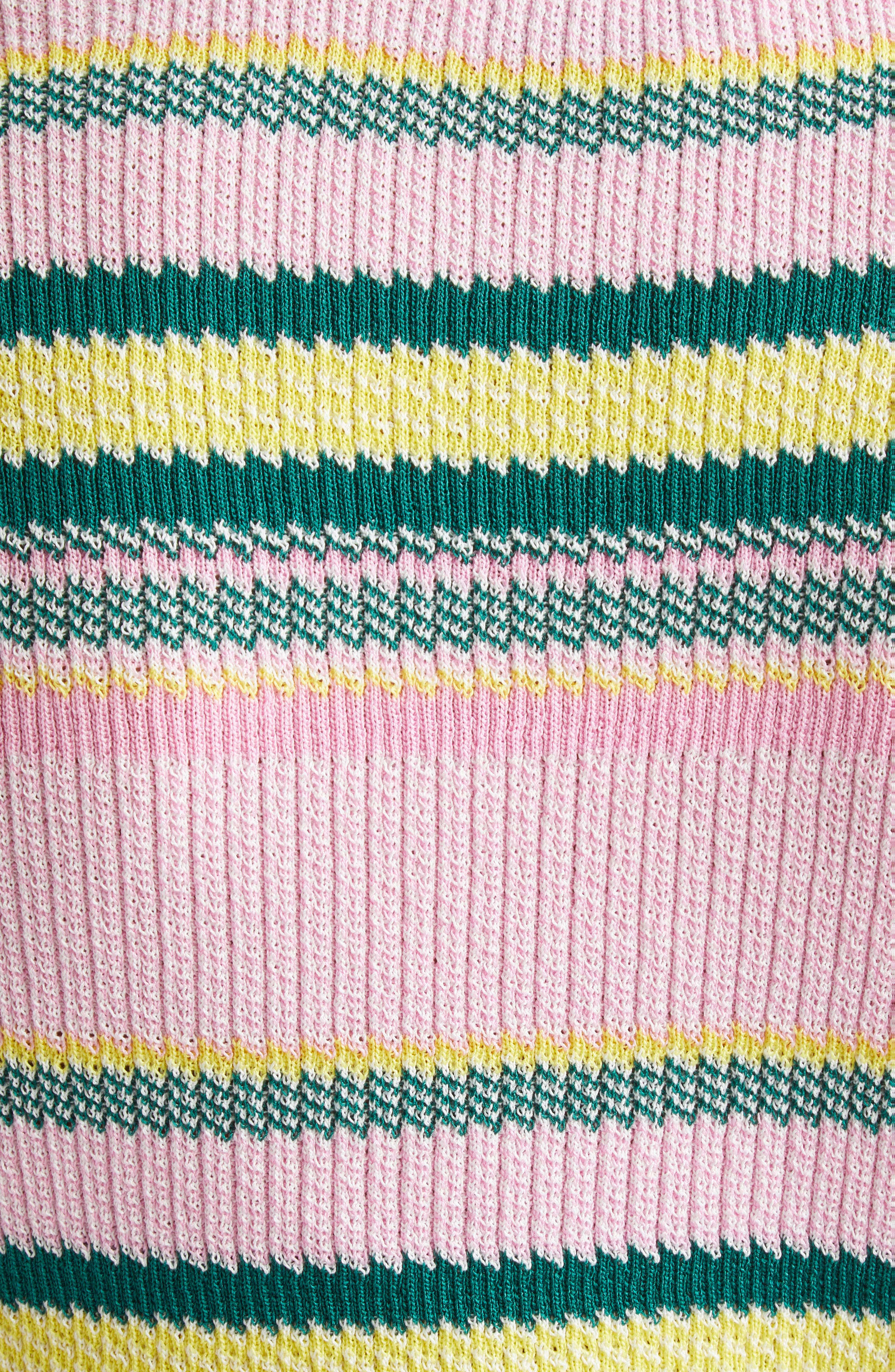 MONSE Stripe Jacquard Polo in Pink Stripe at Nordstrom - 7