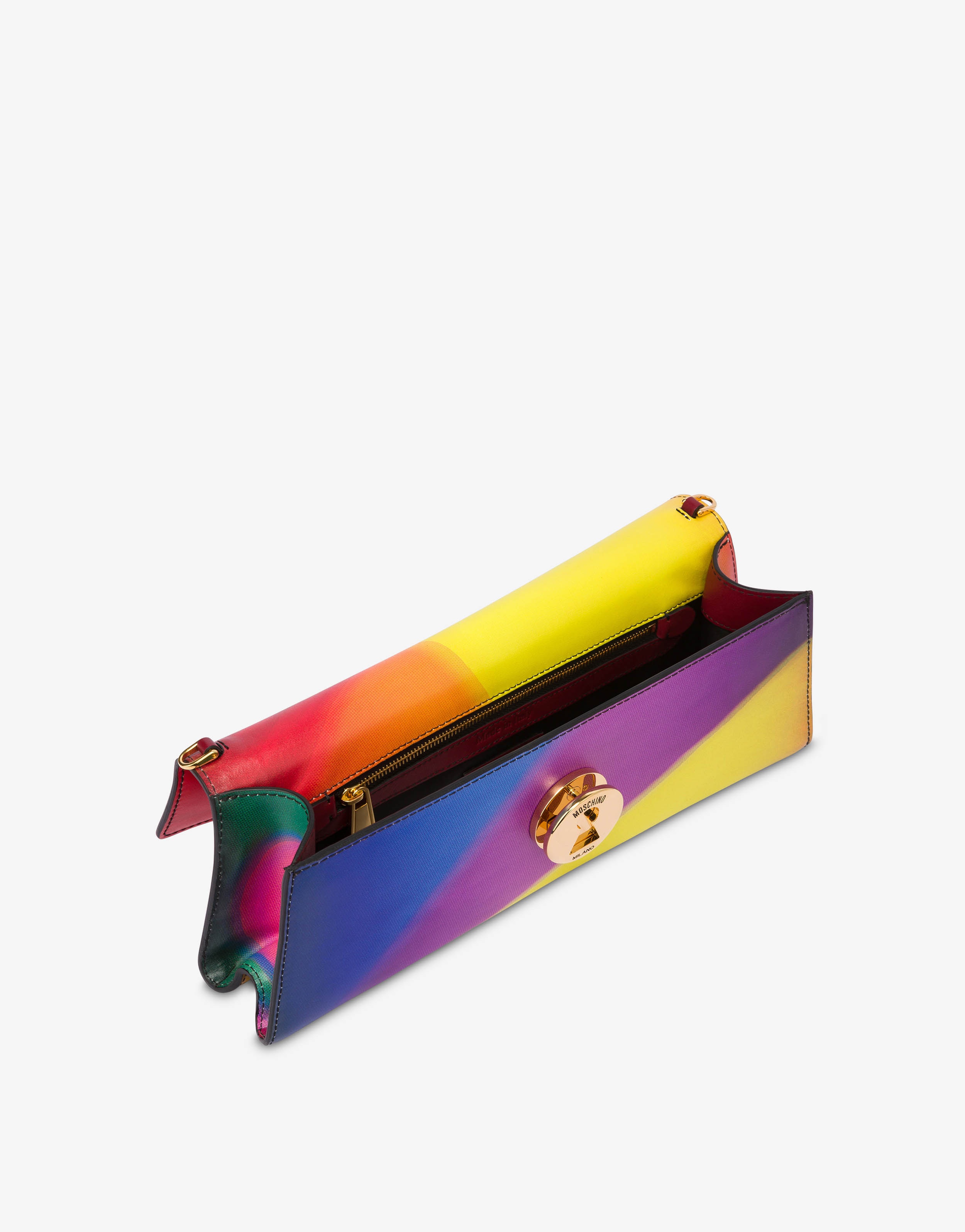 PROJECTION PRINT CALFSKIN MAXI CLUTCH - 3