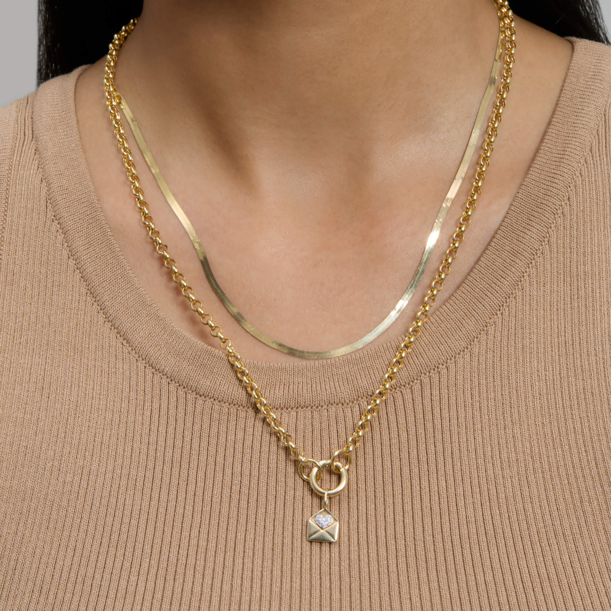 Classic Rolo Charm Connector Necklace - 2