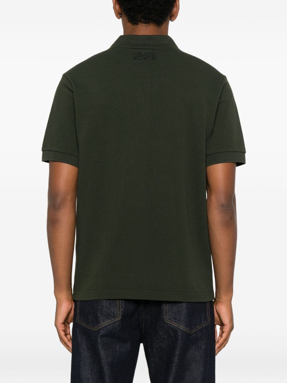 tiger-embroidered polo shirt - 3
