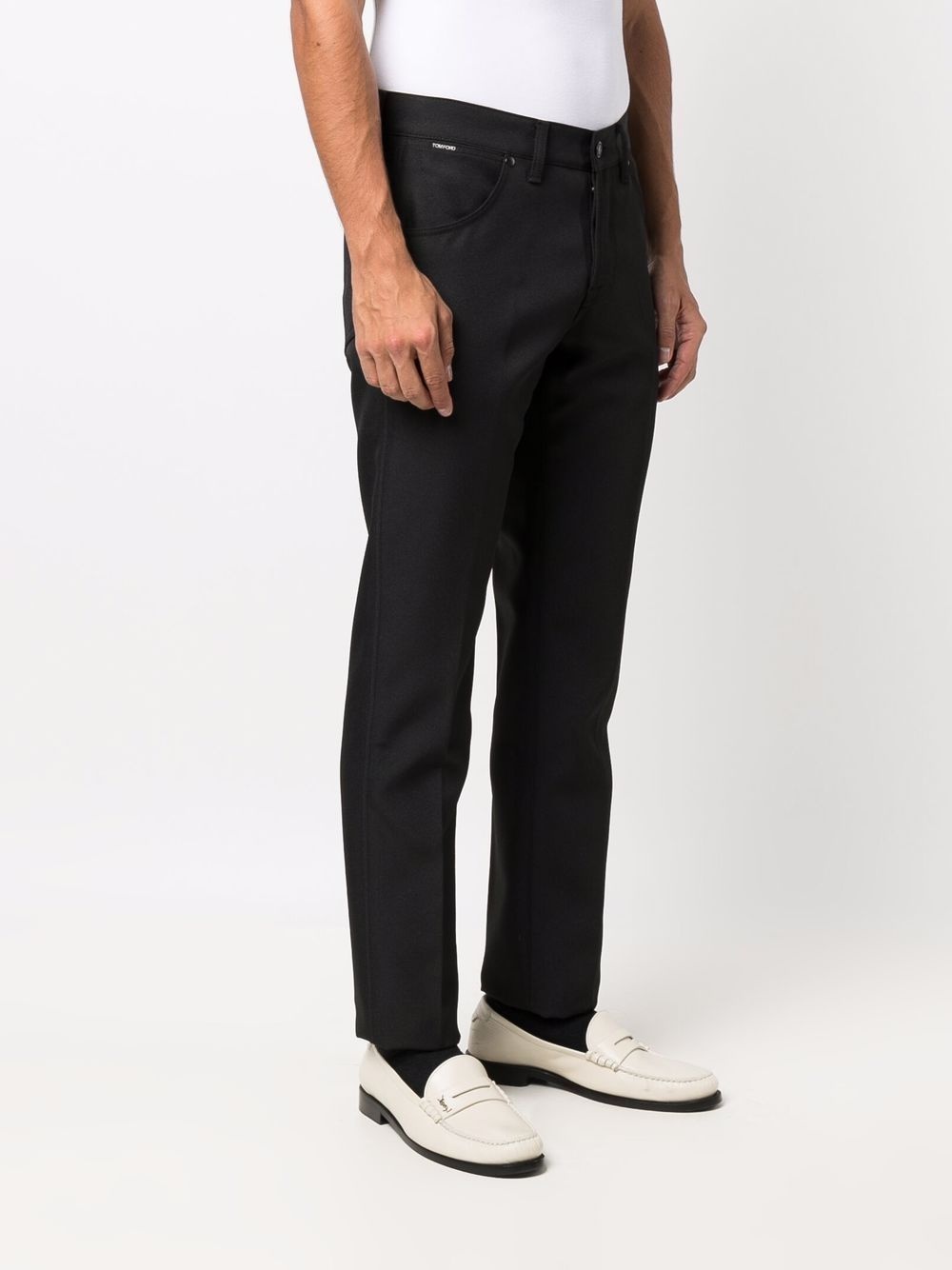 low-rise slim-fit trousers - 3