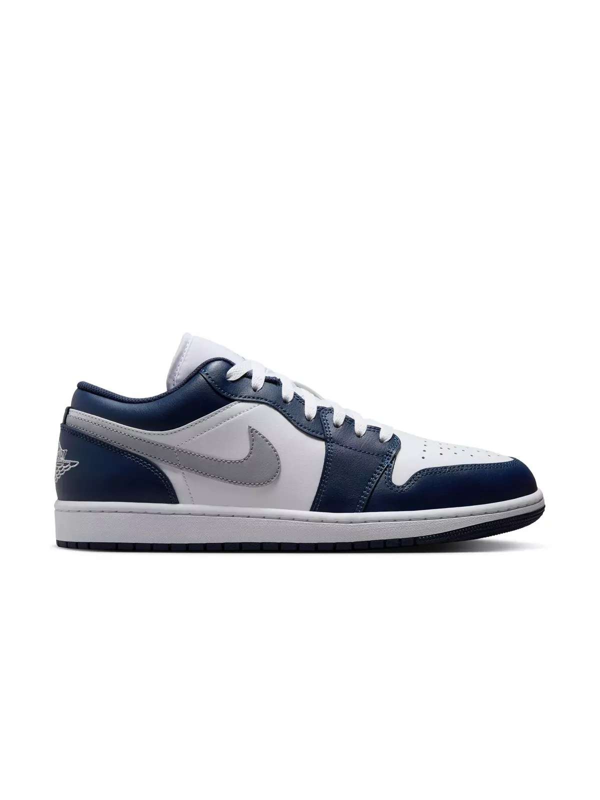 1 Low "White/Wolf Grey/Midnight Navy" Men's Shoe - 1