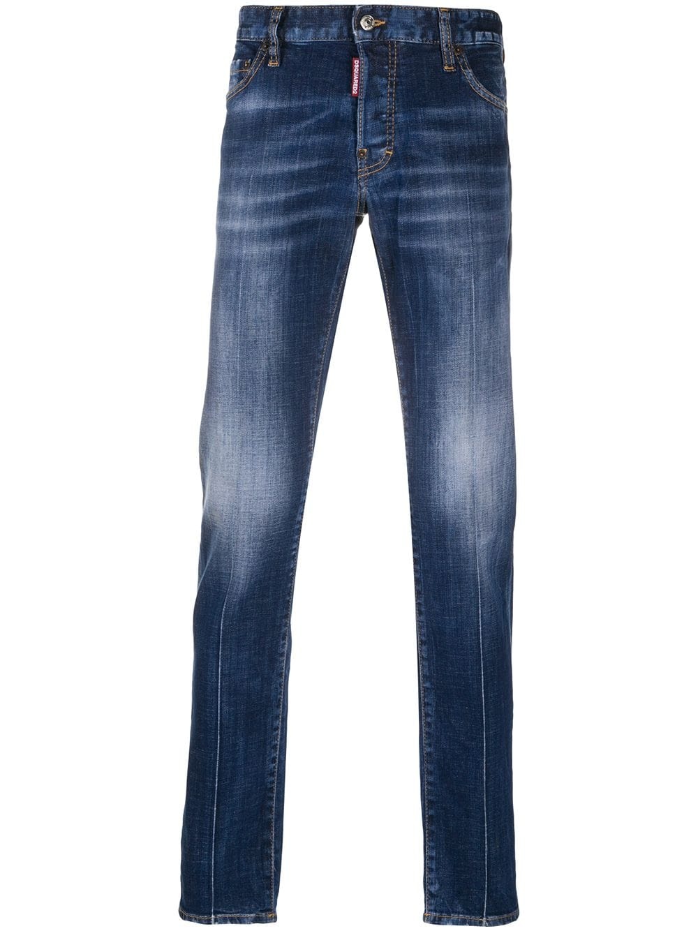 faded-effect slim-fit jeans - 1