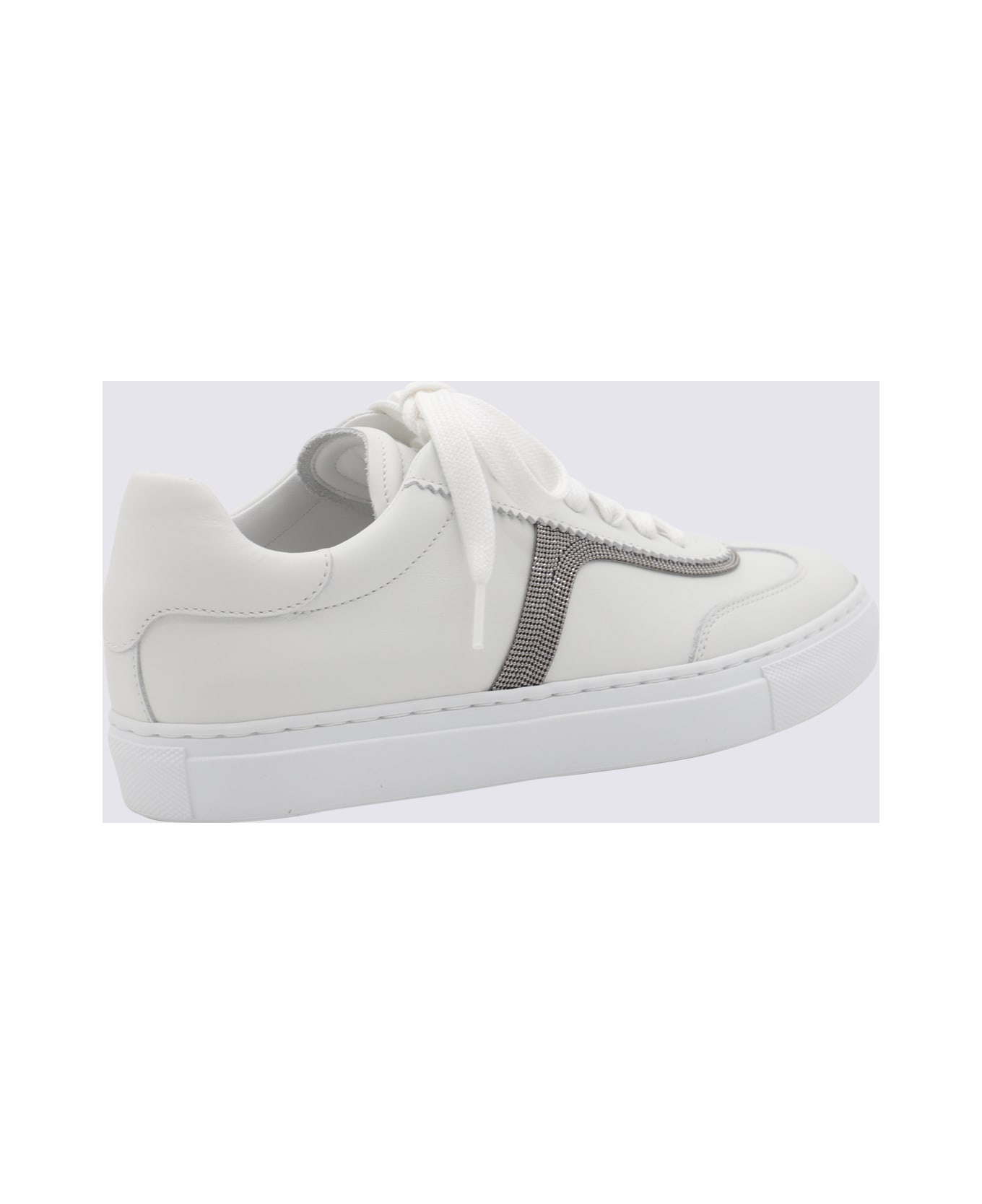 White Leather Sneakers - 2