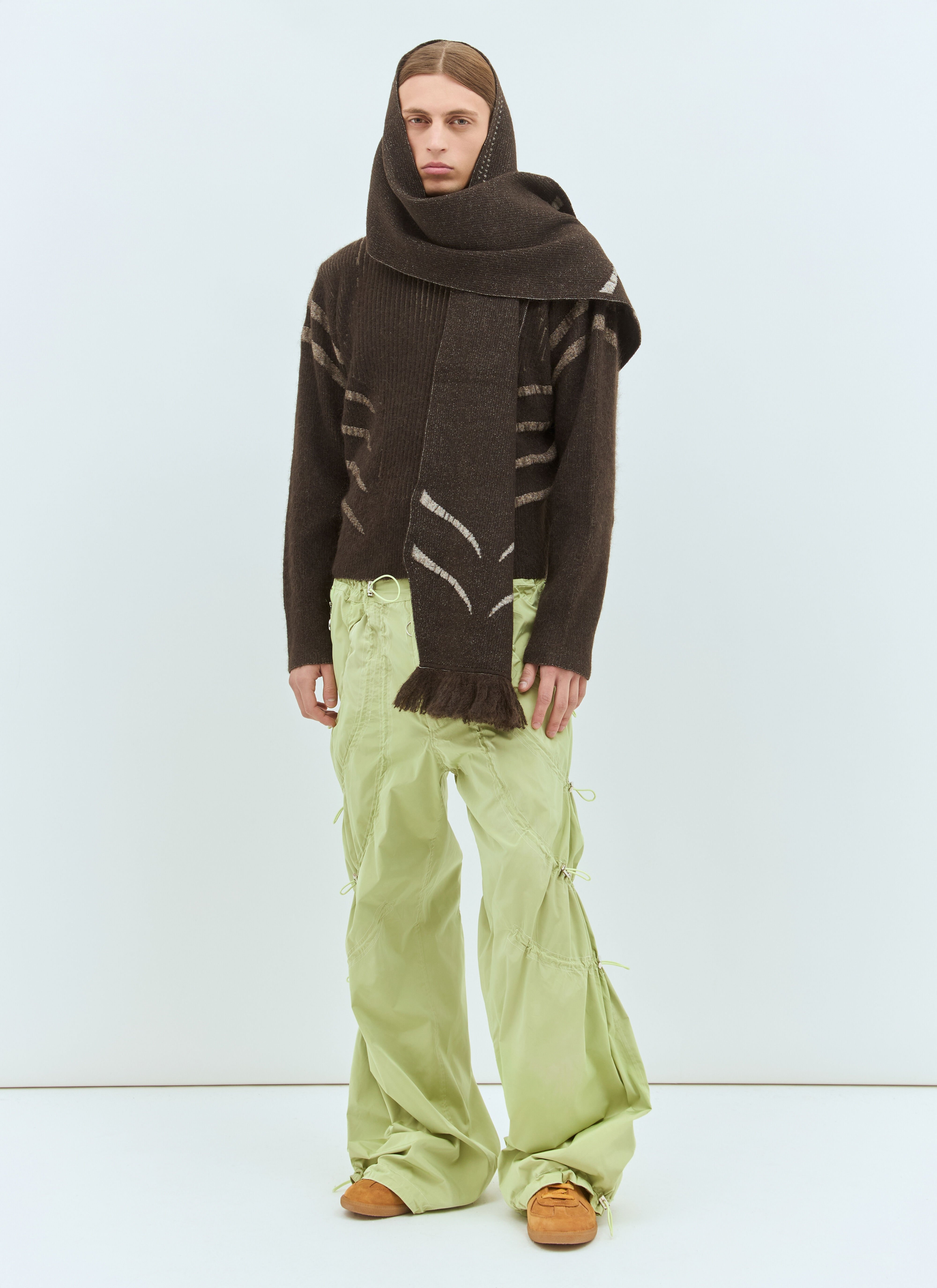 Plated Pullover Hooded Sweater - 2