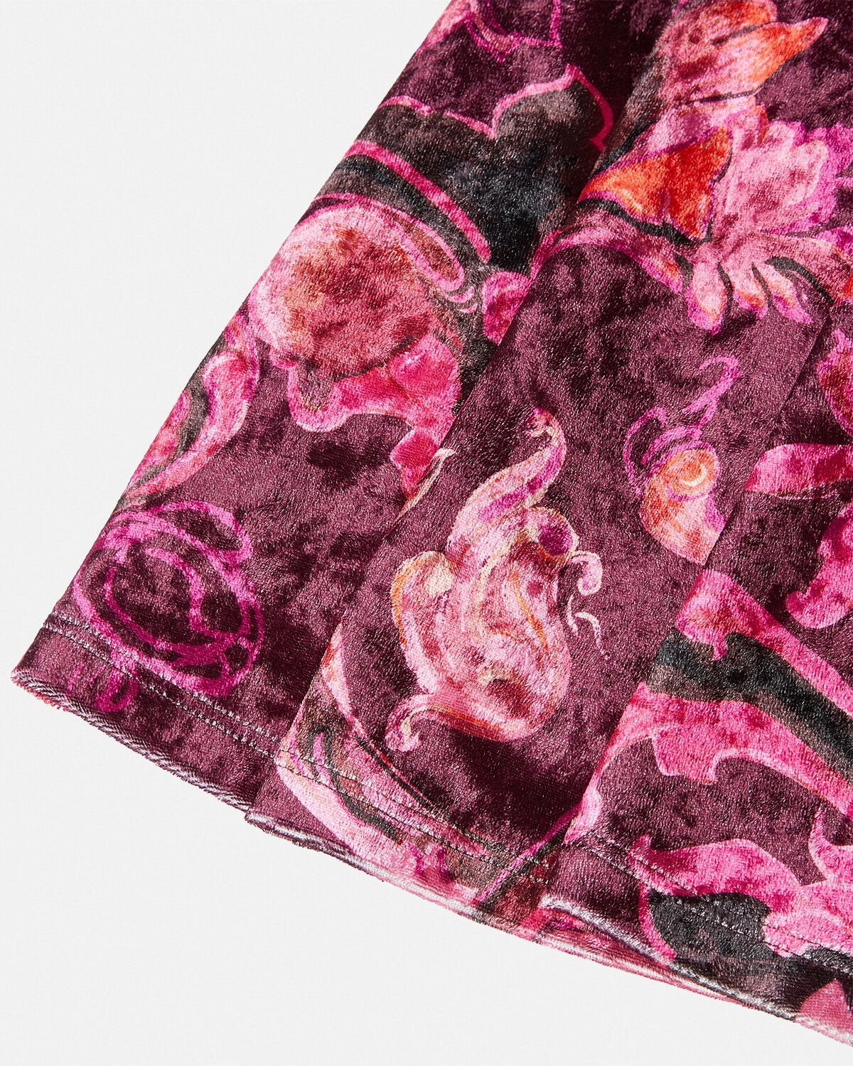 Porcelain Barocco Velvet Mini Dress - 4