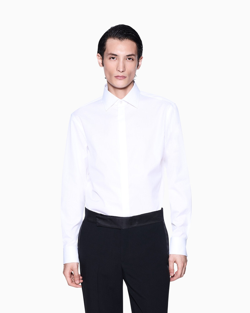 GIORGIO ARMANI REGULAR-FIT LUXURY COTTON SHIRT outlook