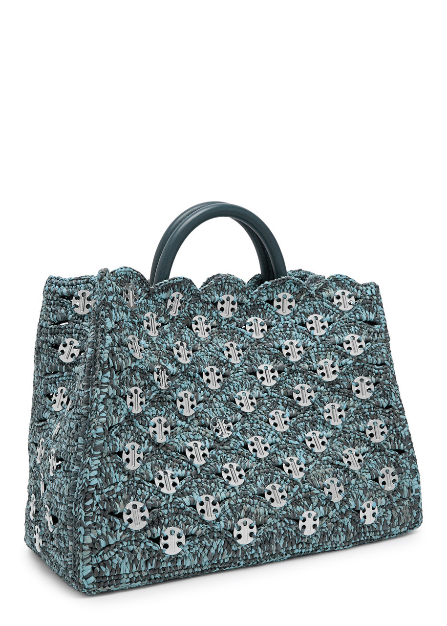Rabanne Disc-embellished Raffia Tote - 2